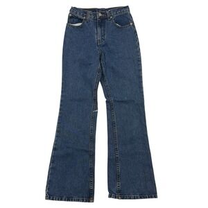 Jordache Bootcut Leg Denim Blue Jeans 100% Cotton Sz 14 Medium Wash